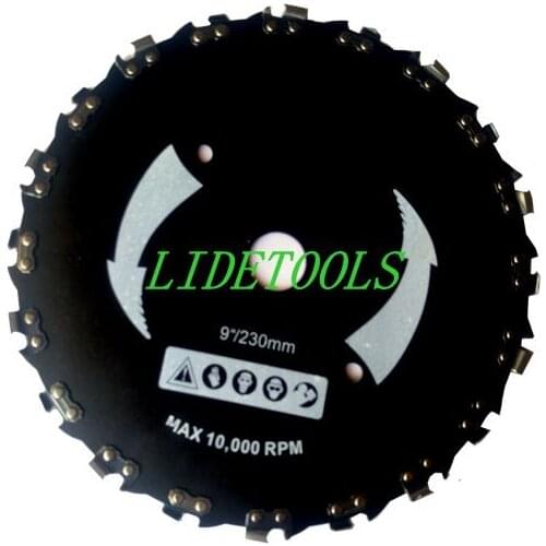 New Model Metal Blades with Chain-- 7" 9" Cutting Trees,Brush Cutter,Grass Trimmer Replacement Spare Parts