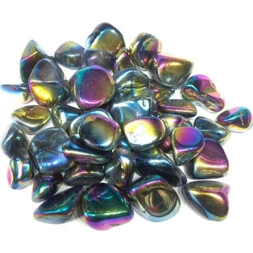 New arrivals crystals gemstone natural rainbow aura quartz tumbled stones for home decoration