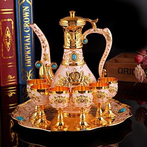 New Big Belly Wine Set Presents for Elders Leadership Creative Large Mandarin Duck Wine Set