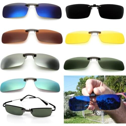 Car Driver Goggles Anti-UVA UVB Polarized Sun Glasses Driving Night Vision Lens Clip On Sunglasses Interior Accessories
