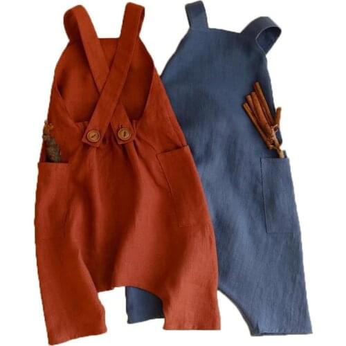 Newborn Baby Boys Girls Solid Dungarees Bib Pants Infant Romper Jumpsuit Overalls Outfits 2020 Toddler New Fashion Baby Clothes