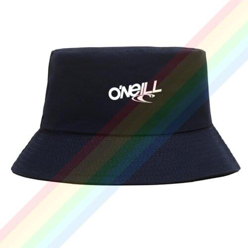 ONeil 2021 Popular Fashion White Logo Cotton Top Comfortable Bucket Cap Men Women Hiking Fishing Hat Two-side