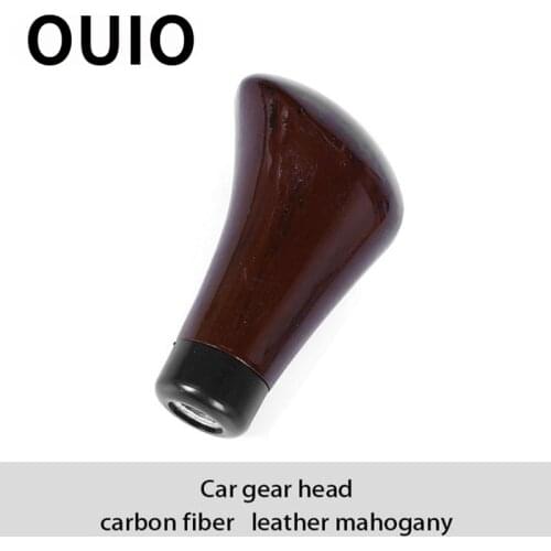 OUIO NEW 1PC Carbon Fiber Car Gear Knob Shift Lever Cover Auto For Mercedes W205 W203 Volvo XC90 S60 XC60 V40 Alfa Romeo 159 156