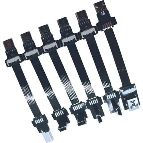 FPC Micro USB Female to Mini USB Male Adapter Charger Adapter Converter Black 0.1M 0.2M 0.3M 0.5M 1M