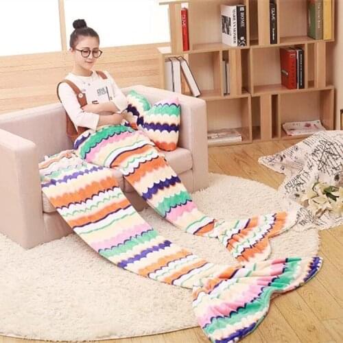 Pear Bow Pillow Cushion Children Adult Mermaid Coral Velvet Blanket Sofa Blanket Air Conditioning Nap Blanket