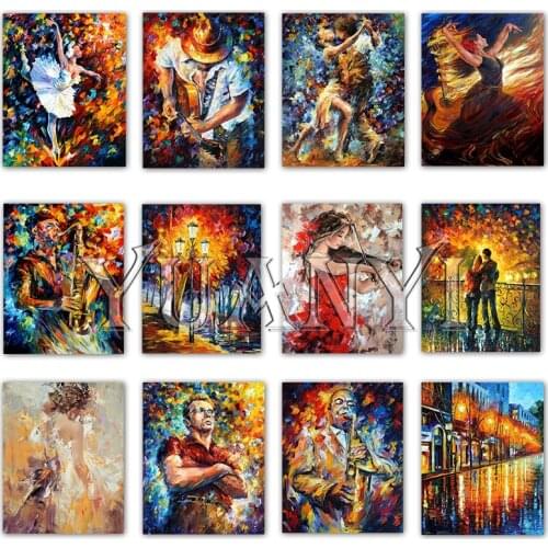 Full Square Landscape Diamond painting Cross stitch Dancing girl Full Round Diamond embroidery DIY 3D Diamond mosaic character