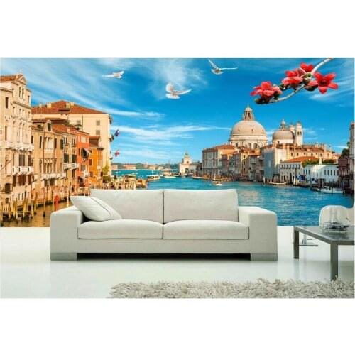 Custom photo 3d wallpaper Non-woven mural wall sticker Venice water city scenery painting picture 3d wall room murals wallpaper