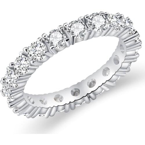 Luxury Brand Jewelry Sliver Color Inlay Cubic Zirconia Unique Shaped Ring For Women Wedding Engagement Gift Drop Shipping