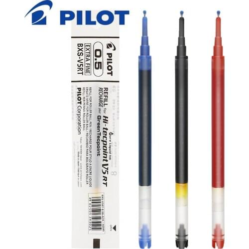 Pilot BXS-V5RT(VR5) Gel Ink Pen Refill for Hi-Techpoint BXRT-V5/GR5 Liquid Ink 0.5mm Rollerball Pen Black /Blue /Red Colors