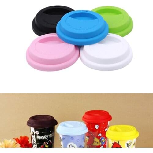 Silicone Insulation Leakproof Cup Lid Heat Resistant Anti-Dust Mug Cover Home Supplies Kitchen Tea Coffee Sealing Lid Caps