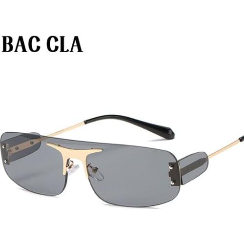 Fashion One Piece Oval Sunglasses Ladies Mens Luxury Brand Retro Frameless Sunglasses Lens Mirror Pink Black Shading UV400