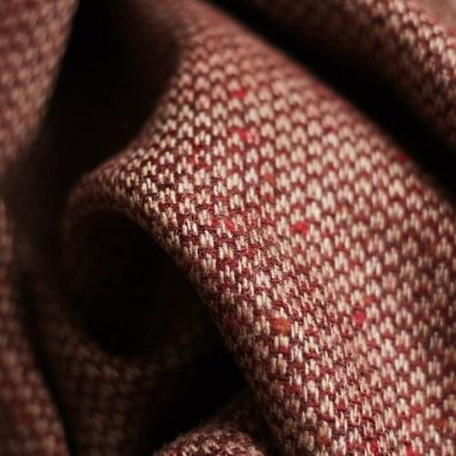 White waxberry 145cm 350g/m Deep red spotted wool tweed fabrics clothes Garment sewing materials Free shipping
