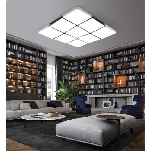 Remote control lamps ultra-thin living room ceiling lamps square rectangle cube bedroom study lighting Ceiling lights AC100-240