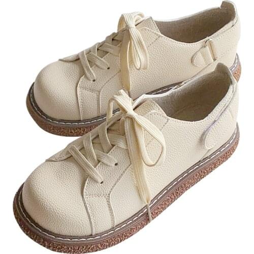 Mori art wind 2021 spring and autumn new Japanese students leisure tie retro single shoes JK big head small leather shoes