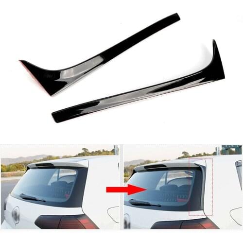 2pcs Rear Casement Spoiler Side Wing Black Windshield Decoration For Golf 7 7.5 MK7 MK7.5 2014-2018