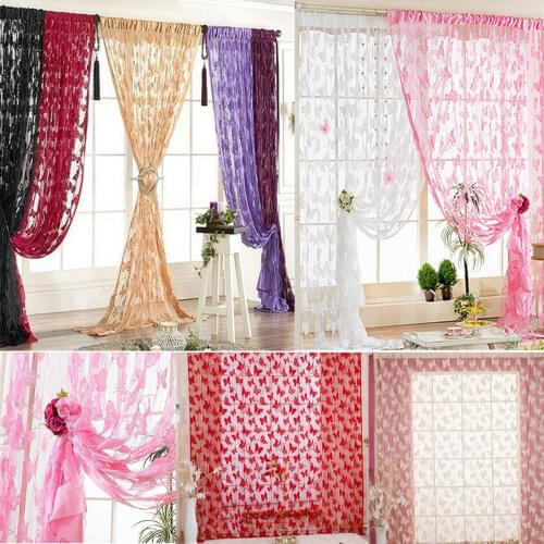 Butterfly Pattern Tassel String Door Curtain Window Rooms Curtain Divider Drape