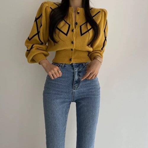 Fall 2021 Women Clothing Oversize Womens Sweaters Autumn Vintage Loose Winter Sweater Knitted Women Cardigan Knit Button Maxi