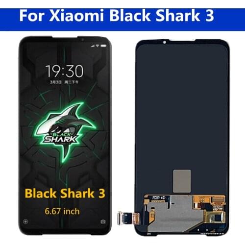 6.67" AMOLED For Xiaomi Black Shark 3 LCD Display Screen+Touch Panel Digitizer Assembly Replacement For Xiaomi BlackShark 3 lcd