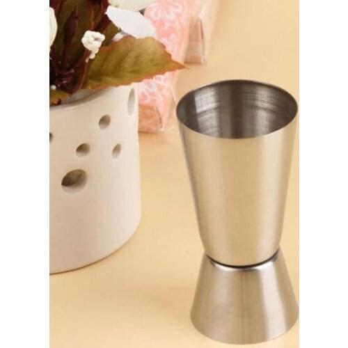 1 Pcs Stainless Steel Cocktail Shaker Mixer Jigger Single Double Shot Short Drink Wine Measure Cup Bar 30/50ml