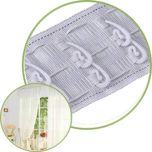 100pcs/Set Curtain Hanging Hooks Ring Window Curtain Hanger Hooks White Plastic Curtain Hook For Car Home Office Curtain