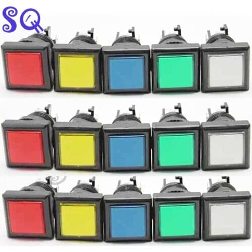 20pcs 32 x 32 Top Quality Square Push Button with microswitches and led lamp for slot Casino game machine/arcade cabinet