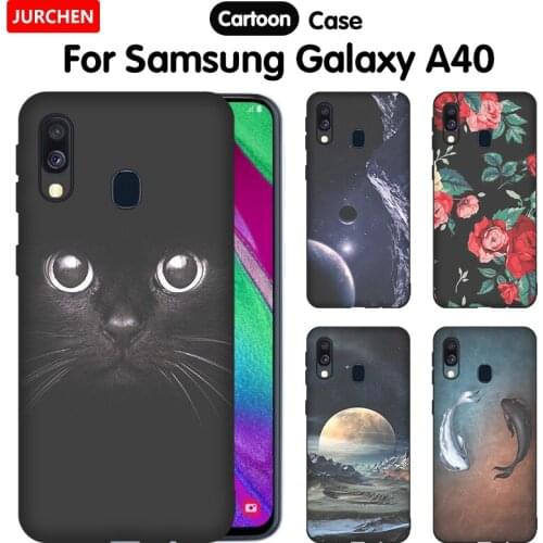JURCHEN Ultra-thin Cartoon Case For Samsung Galaxy A40 Cover Soft Back Cover For Samsung Galaxy A40 / A40 Dual SIM Phone Case