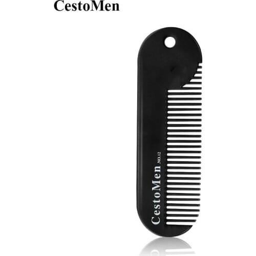CestoMen 1 Pcs Men Beard Pocket Comb Small Metal Hairdresser Comb Moustache Massage Anti-static Hair Combs Hair Accessories