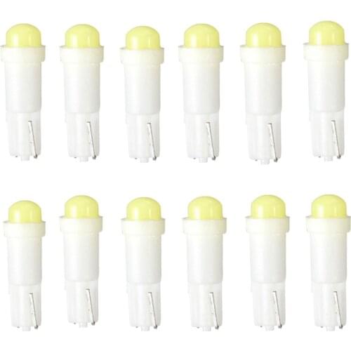 20pcs/lot T5 0.2W 1 SMD Led Ceramic Auto Side Gauge Dashboard Instrument Lights Lamp Bulb DC12V Support Dropshipping