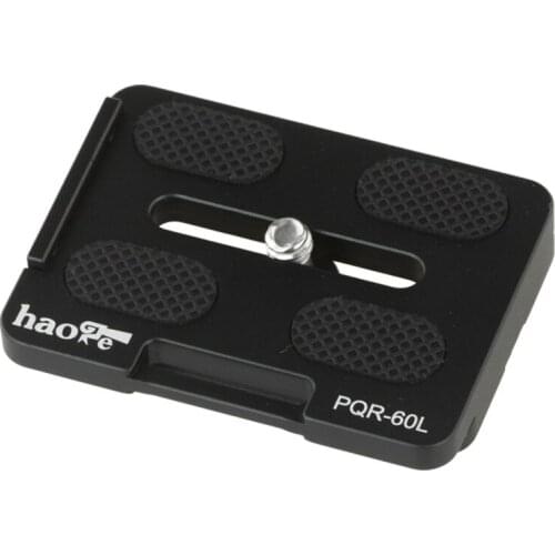 Haoge 60mm Universal Camera Quick Release Plate with Retractable Lip Flange for Arca Standard Tripod Ball Head Ballhead Clamp