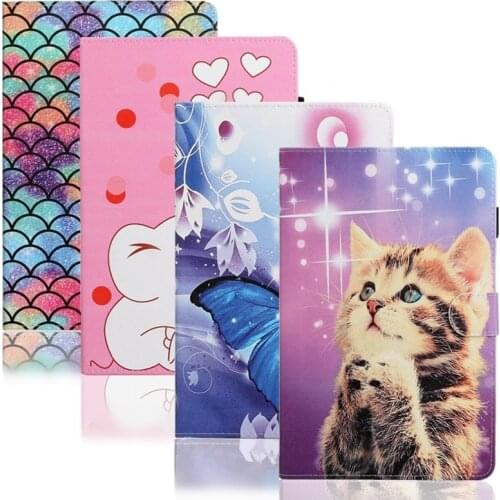 High-quality PU Leather Tablet Case for MediaPad T3 8.0 8 Inch/M3 8.0 8.4 Inch/ Lenovo Tab 3 4 8.0 inch Cute Cat butterfly Case