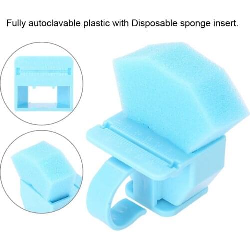 4Pcs Dendal Measuring Instruments Endodontic Root Canal File Finger Ring Holder Endo Ruler Oral Cleansing Sponge Teeth Whitening