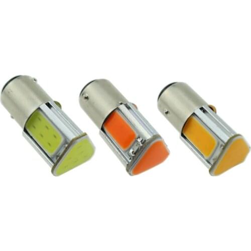 10 pcs Car led1157 brake light bulb 156 triangle 4 side COB high power rogue light reversing lights