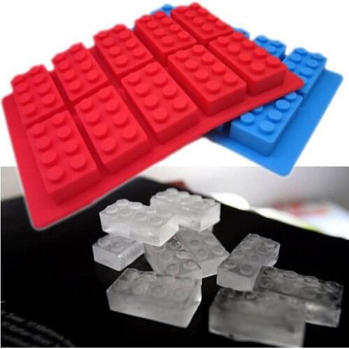 2020 New Rectangular Mold DIY Chocolate Silicone Mold 10 Hole Brick Blocks Shaped Ice Cube Tray Cake Baking Tools Fondant Moulds