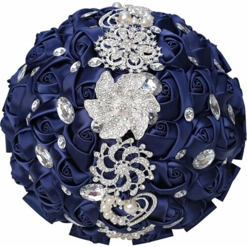 21cm Handmade Wedding Bouquet Bride Bridesmaid Holding Artificial Flowers Mariage Bridal Bouquets Party Wedding Accessories W228