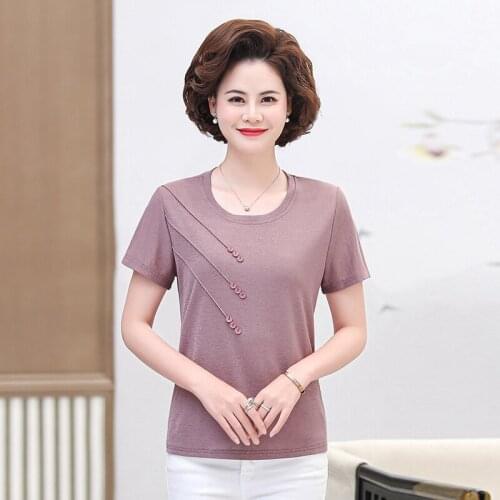 5XL Women Summer Tops Tees Ladies Short Sleeve T Shirt Womens T-shirt Female Tshirt Woman Clothes Plus Size Pullover