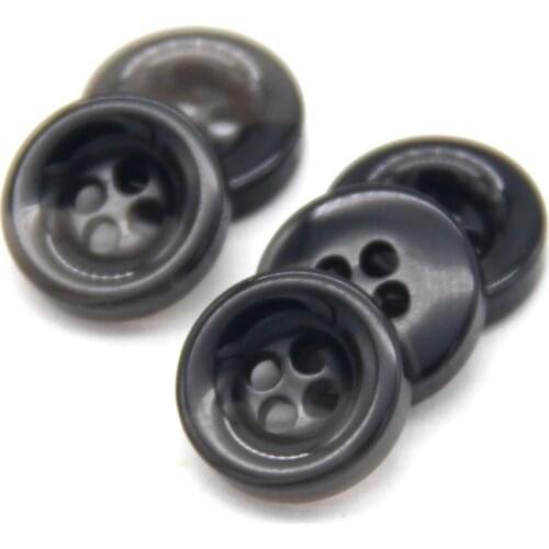 9 10 11mm Black Transparent Shirt Resin Buttons For Clothing Children Crafts Decorative Handmade Sewing Accessories Wholesale