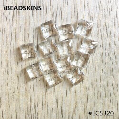 19mm 200pcs/lot Acrylic clear square shape faceted beads (As shown) for jewelry necklace making #5320