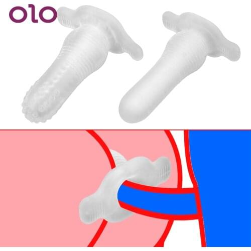 OLO Anal Expanding Transparent Prostate Massager Anus Dilator Butt Expansion Sex Toys for Women Men Gay TPE Hollow Anal Plug