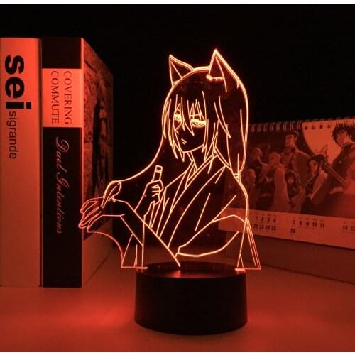 Anime Kamisama Kiss Tomoe Figure Led Light for Birthday Gift Bedroom Decor Night Light Room Manga 3D Lamp Kamisama Kiss
