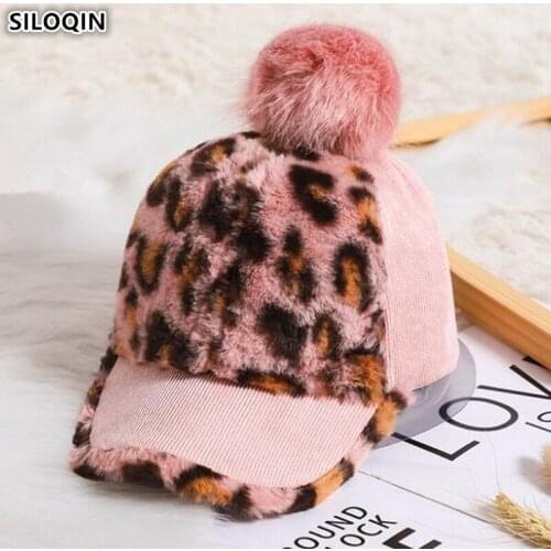 SILOQIN 2020 New Boys And Girls Streaks Hip-hop Hat Childrens Leopard Baseball Caps Adjustable Size Warm Children Tongue Cap