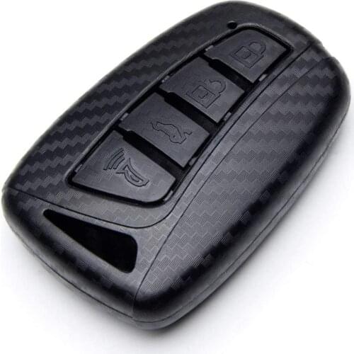 Smart Key Fob Case for HYUNDAI AZERA EQUUS GENESIS SANTA FE SPORT 4 Button Carbon Fiber Plastic