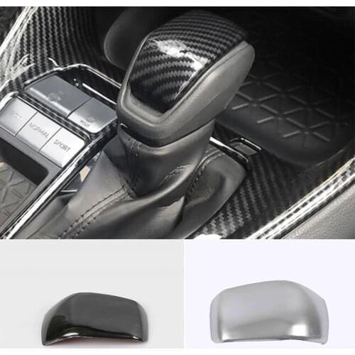 For Toyota Rav4 2019 2020 2021 Stainless Steel Gear Shift Knob Cover Gaiter Lever Stick Handle Head Cover Car Styling