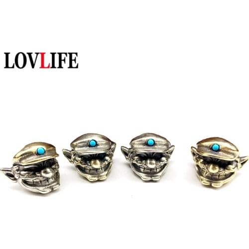 Pure Brass EDC Outdoor Tool Pendants for Keychains Classic Figure Knife Beads Hanging Jewelry Umbrella Rope Pendant DIY Paracord