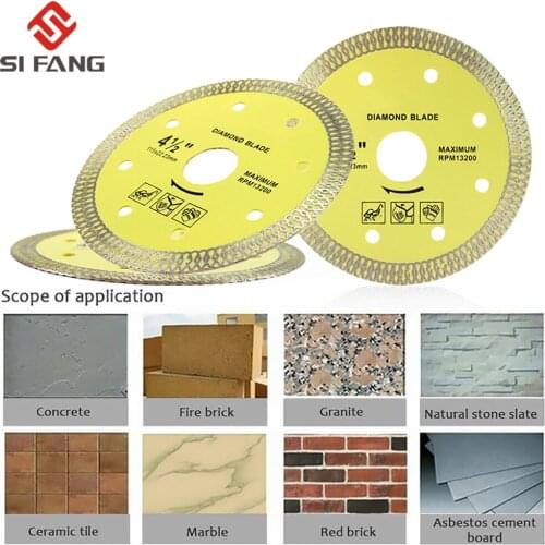 Turbo Diamond Saw Blade Disc Porcelain Tile Ceramic Granite Marble Cutting Blades For Angle Grinder 105/115/125mm