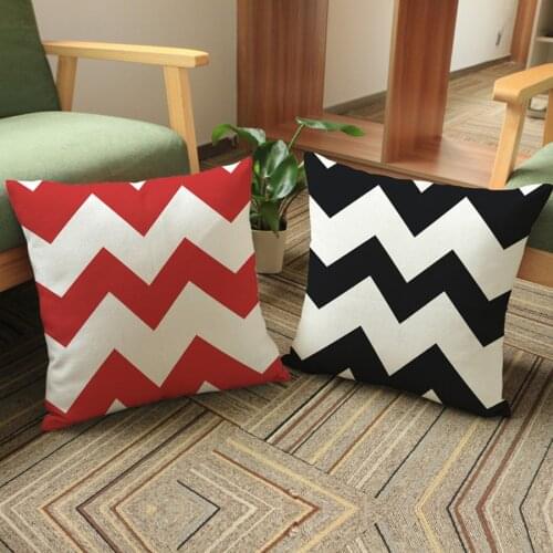 Geometric Minimalist Wave Stripe Simple Decorative Cushion Cotton Linen Sofa Chair Square Throw Pillows Pillowcase almofadas