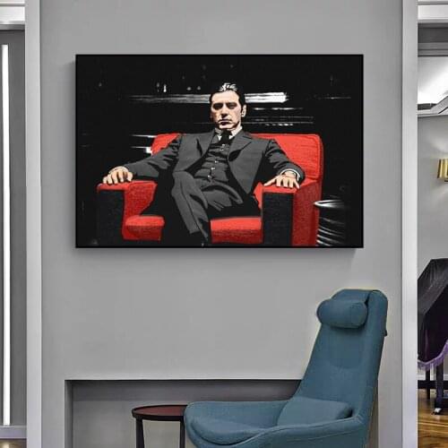 Movie Star Young Godfather Portrait Canvas Painting Modern Pop Wall Art Bedroom Living Room Wall Decoration Mural(no Frame)