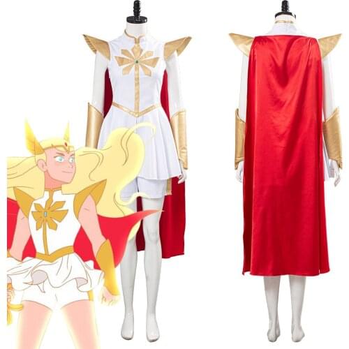 Anime She-Ra - Princess of Power She Ra Cosplay Costume Women Dress Outfits Halloween Carnival Costumes