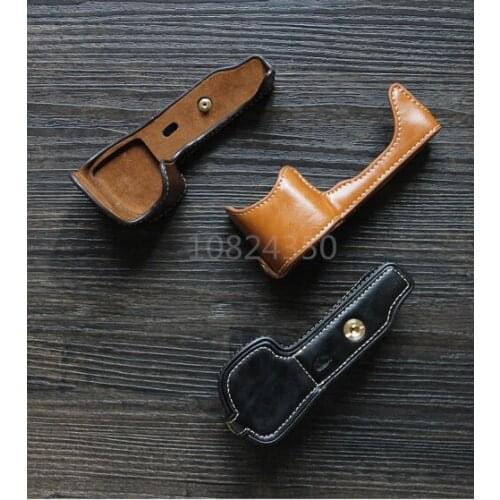 Camera Half Bag Body Leather Camera Bag Half Body Cover for Sony A7M2 A7RII A6300 A6000 A6500 A5000 A5100 A7II Camera Video Bag