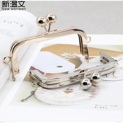 11cm Square Metal Purse Frame Handle for Clutch Bag Handbag Accessories Bags Hardware Making Clasp Lock Antique Gold/Silver Tone
