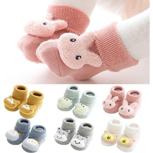 Terry Thickened Doll Cartoon Dispensing Non-slip Baby Children Floor Socks Toddler Socks Newborn Socks